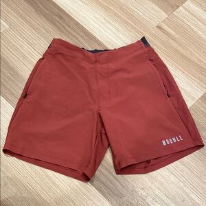 NOBULL Men's Athletic Shorts in Rust Red